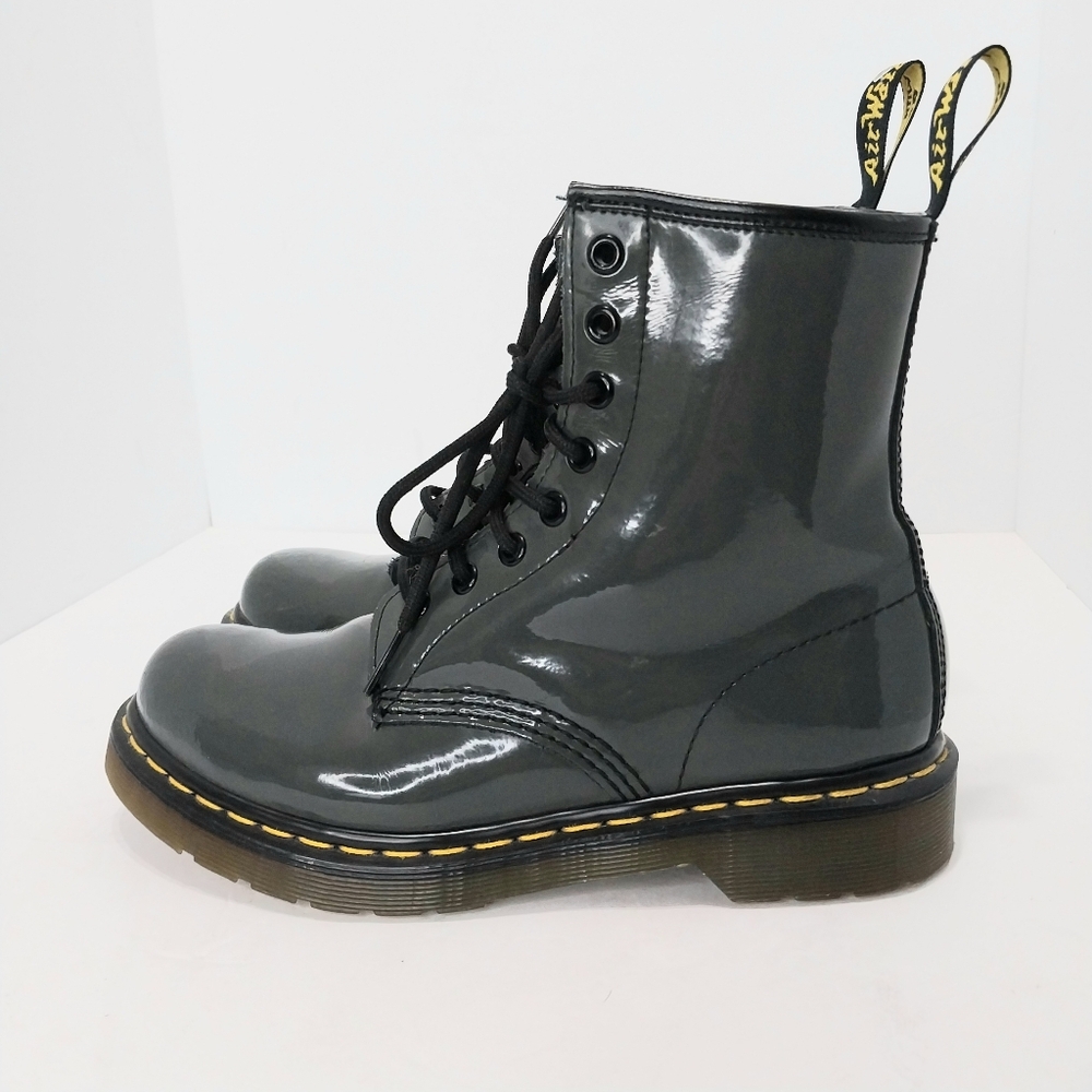 Dr Martens Patent Leather 11821 Combat‎ Boots, Size 7|EUR|38 - Picture 3 of 14